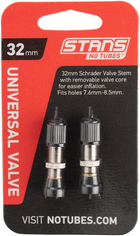 Stan's NoTubes Brass Valve Stems - 32mm, Universal Schrader, Pair