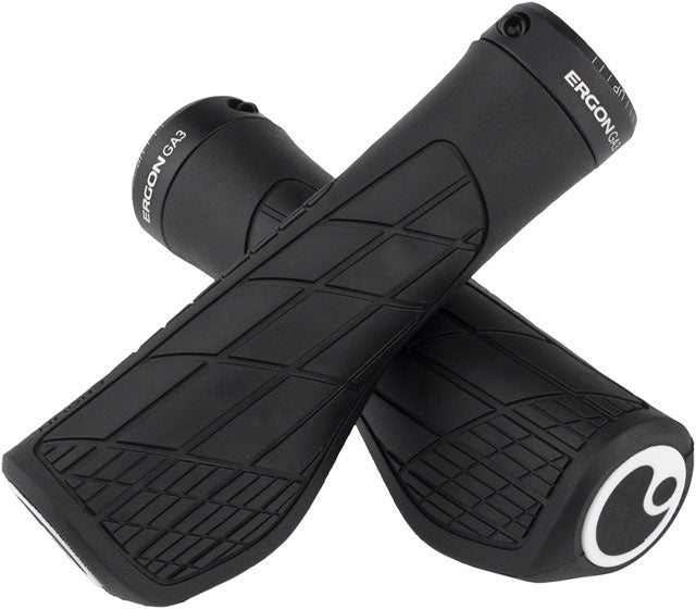 Ergon GA3 Grips - Black, Lock-On, Large