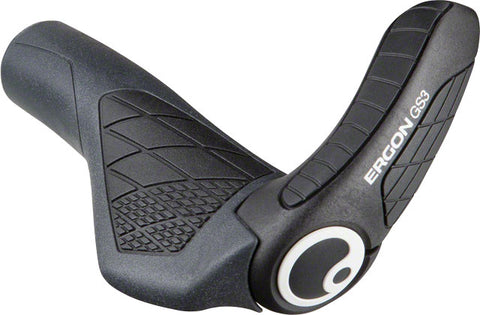 Ergon GS3 Grips - Black/Gray, Lock-On, Large