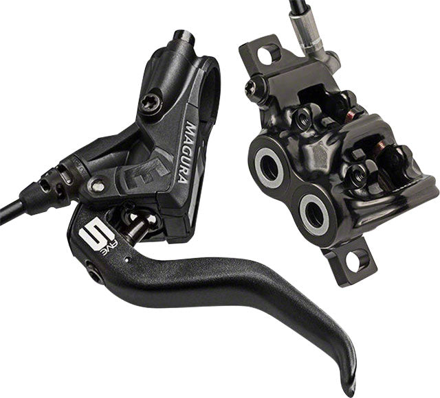 Magura MT5 Disc Brake and Lever - Front or Rear, Hydraulic, Post Mount, Black