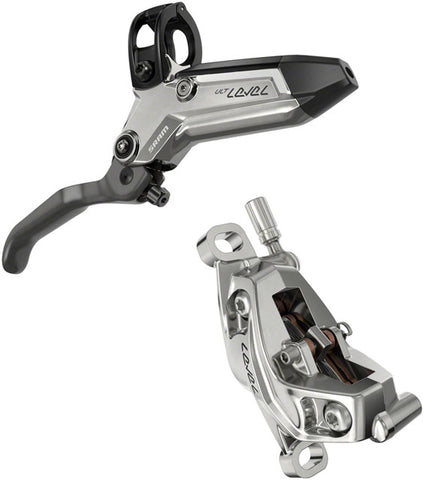 SRAM Level Ultimate Stealth Disc Brake and Lever - Front, Post Mount, 4-Piston, Carbon Lever, Titanium Hardware, Black/Silver, C1