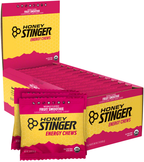 Honey Stinger Organic Energy Chews - Fruit Smoothie, Box of 12