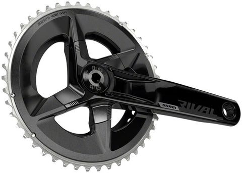 SRAM Rival AXS Crankset - 165mm, 12-Speed, 46/33t, 107 BCD, DUB Spindle Interface, Black, D1