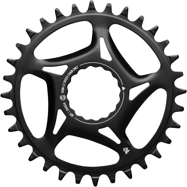 RaceFace Narrow Wide Direct Mount CINCH Steel Chainring - for Shimano 12-Speed, requires Hyperglide+ compatible chain, 32t, Black