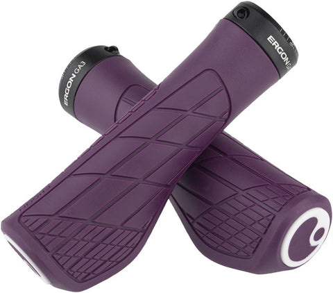 Ergon GA3 Grips - Purple Reign, Lock-On, Large