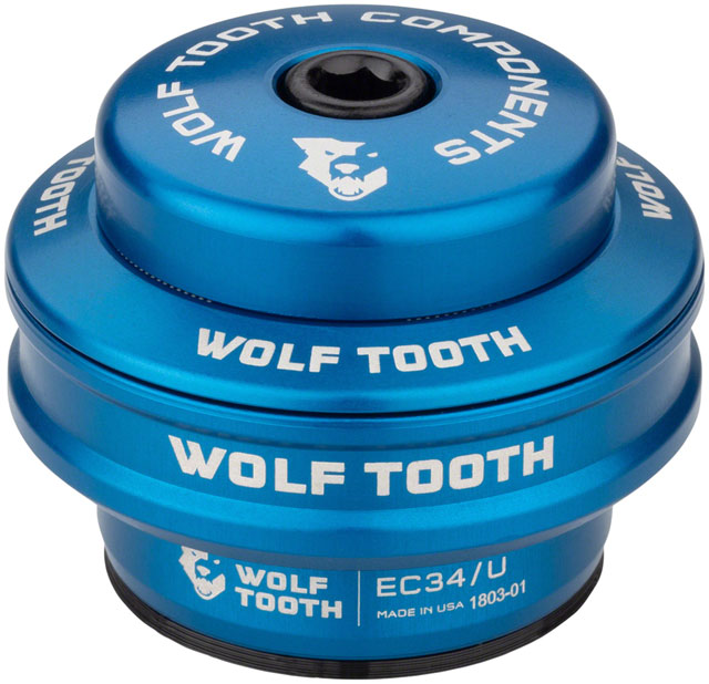 Wolf Tooth Premium Headset - EC34/28.6 Upper, 16mm Stack, Blue