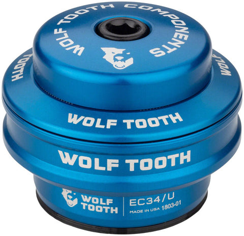 Wolf Tooth Premium Headset - EC34/28.6 Upper, 16mm Stack, Blue