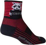 SockGuy Classic Busted Socks - 3 inch, Black/Red Stripe, Large/X-Large