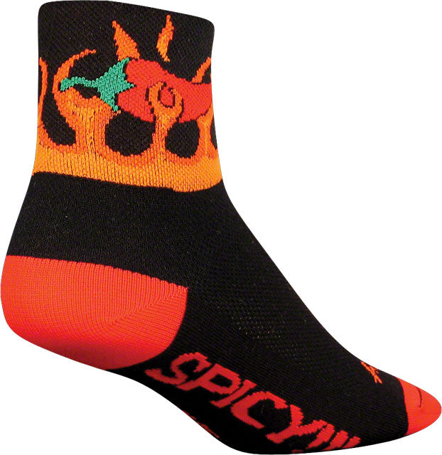 SockGuy Classic Spicy Socks - 3 inch, Black, Large/X-Large