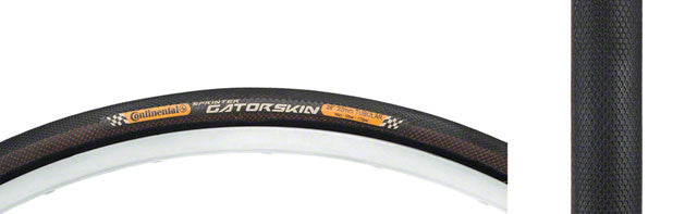 Continental Sprinter Tire - 700 x 25, Tubular, Folding, Black, 180tpi, Gatorskin