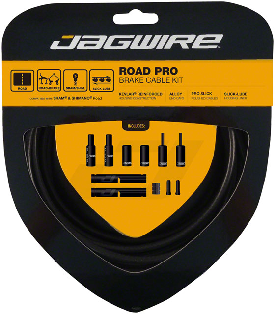 Jagwire Pro Brake Cable Kit Road SRAM/Shimano, Stealth Black