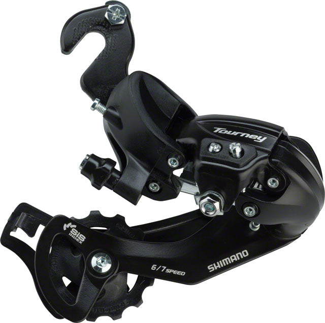 Shimano Tourney RD-TY300-SGS Rear Derailleur - 6,7 Speed, Long Cage, Black, BMX/Track Frame Hanger