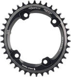 Wolf Tooth Elliptical Shimano 110 Asymmetric BCD Chainring - 38t, 110 Asymmetric BCD, 4-Bolt, Drop-Stop, For Shimano GRX Cranks, Black