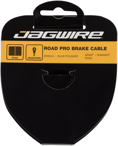 Jagwire Pro Brake Cable 1.5x2000mm Pro Polished Slick Stainless SRAM/Shimano Road