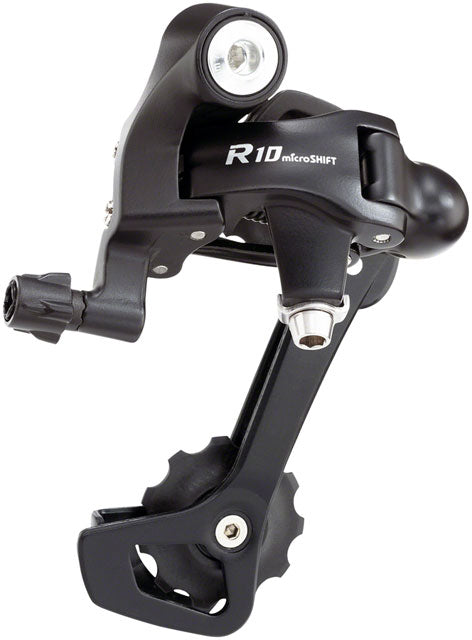 microSHIFT R10 Rear Derailleur - 10 Speed, Long Cage, Shimano Compatible, Black