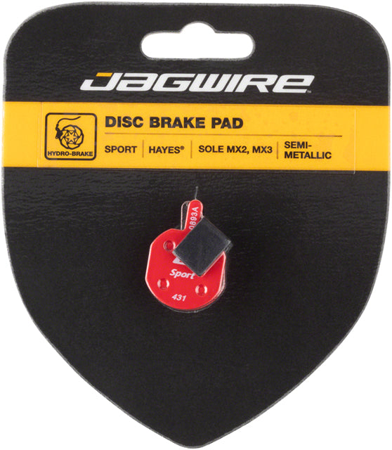 Jagwire Mountain Sport Semi-Metallic Disc Brake Pads for Hayes CX, MX, Sole