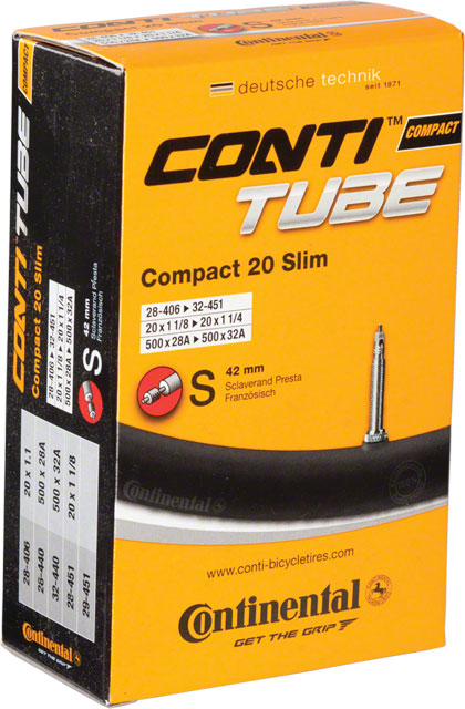 Continental Tube - 20 x 1-1/8 - 1-1/4, 42mm Presta Valve