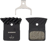 Shimano L05A-RF Disc Brake Pad and Spring - Resin Compound, Finned Alloy Back Plate, One Pair