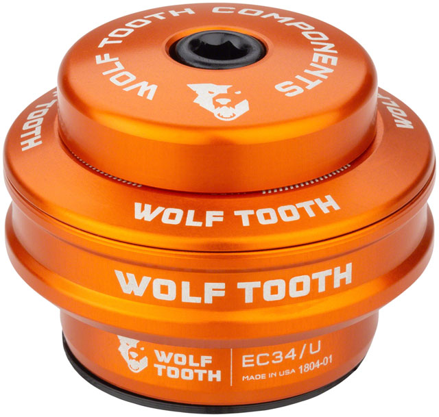 Wolf Tooth Premium Headset - EC34/28.6 Upper, 16mm Stack, Orange