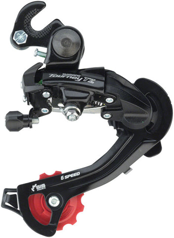 Shimano Tourney RD-TZ500 Rear Derailleur - 6,7 Speed, Long Cage, Black, Dropout Claw Hanger