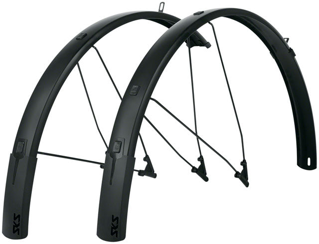 SKS B56 Bluemels Style Full Coverage Fender Set - 56mm, 700 x 38-47, Matte Black