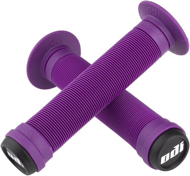 ODI Longneck ST Grips - Purple, Flange