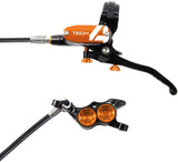 Hope Tech 4 E4 Disc Brake and Lever Set - Rear, Hydraulic, Post Mount, Orange