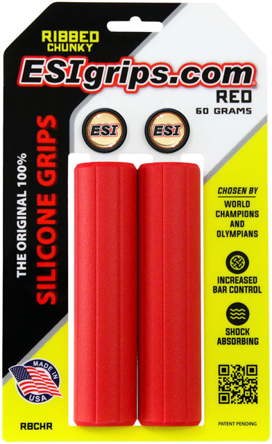 ESI Ribbed Chunky Grips - Red