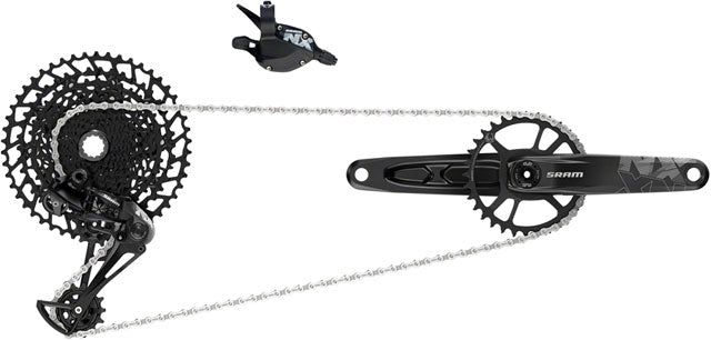 SRAM NX Eagle Groupset: 170mm 32 Tooth DUB Crank, Rear Derailleur, 11-50 12-Speed Cassette, Trigger Shifter, and Chain