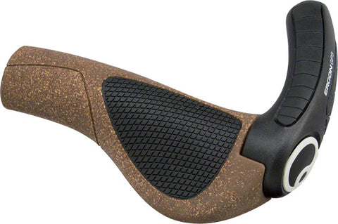 Ergon GP3 BioKork Grips - Small, Black/Cork, Lock-On