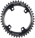 Wolf Tooth Elliptical Shimano 110 Asymmetric BCD Chainring - 42t, 110 Asymmetric BCD, 4-Bolt, Drop-Stop, For Shimano GRX Cranks, Black